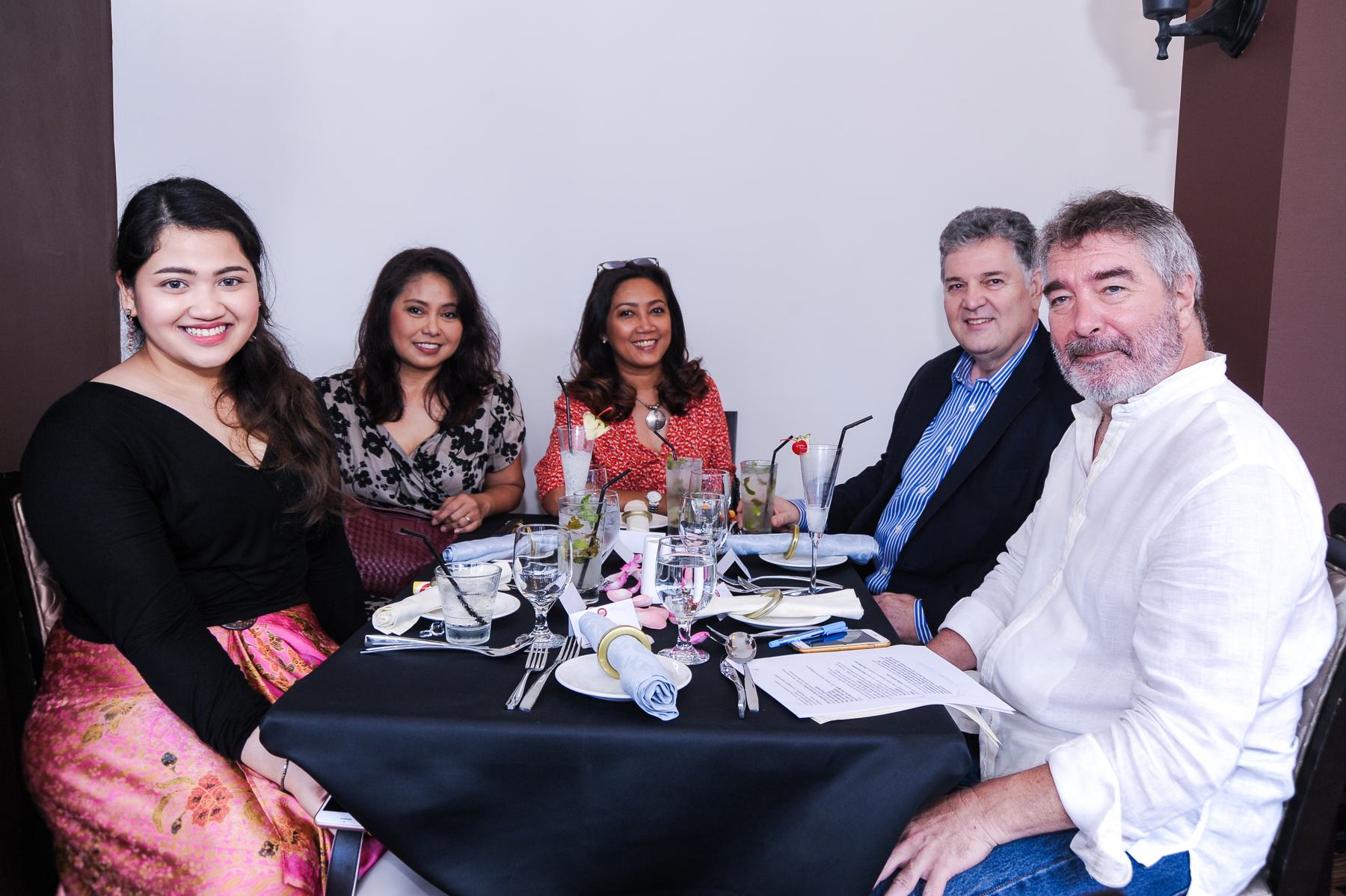 Guests sharing a table